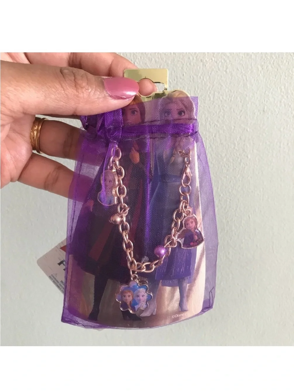 (2)-Disney Kids Frozen Charm Bracelet Set - Silver & Gold